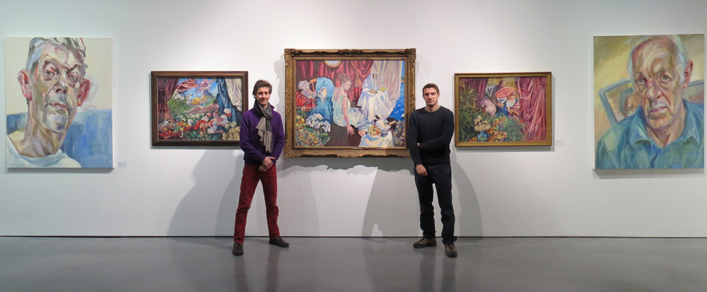 Lachlan Goudie and Tim Benson at joint exhibition at the Mall Galleries
