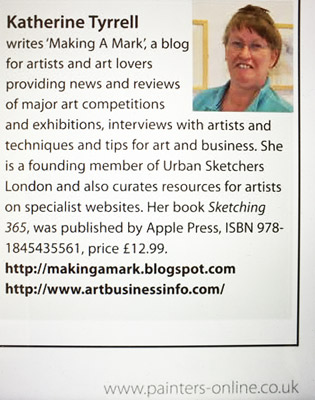 Katherine Tyrrell bio for The Artist Magazine