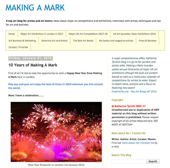 This is my very popular art blog - Making A Mark