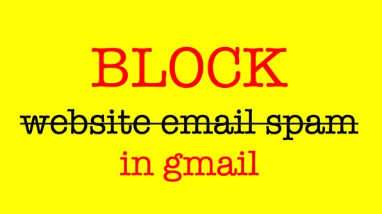 block website spam in gmail